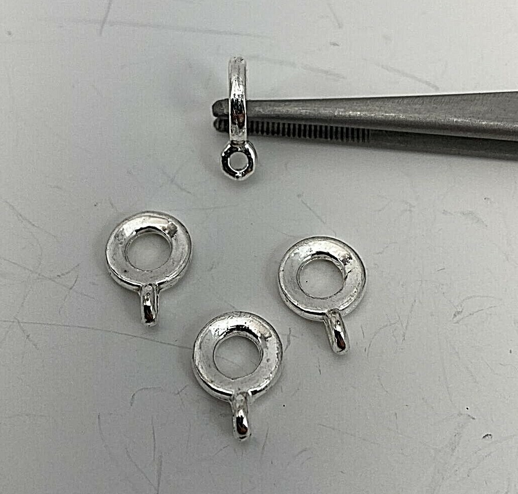 100 ~ Silver Bails Connectors for Charms/Pendants/Beads B79os