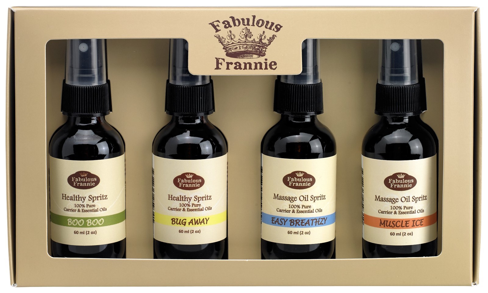 Massage Spray Wellness Gift Set with pure essential oils by Fabulous Frannie