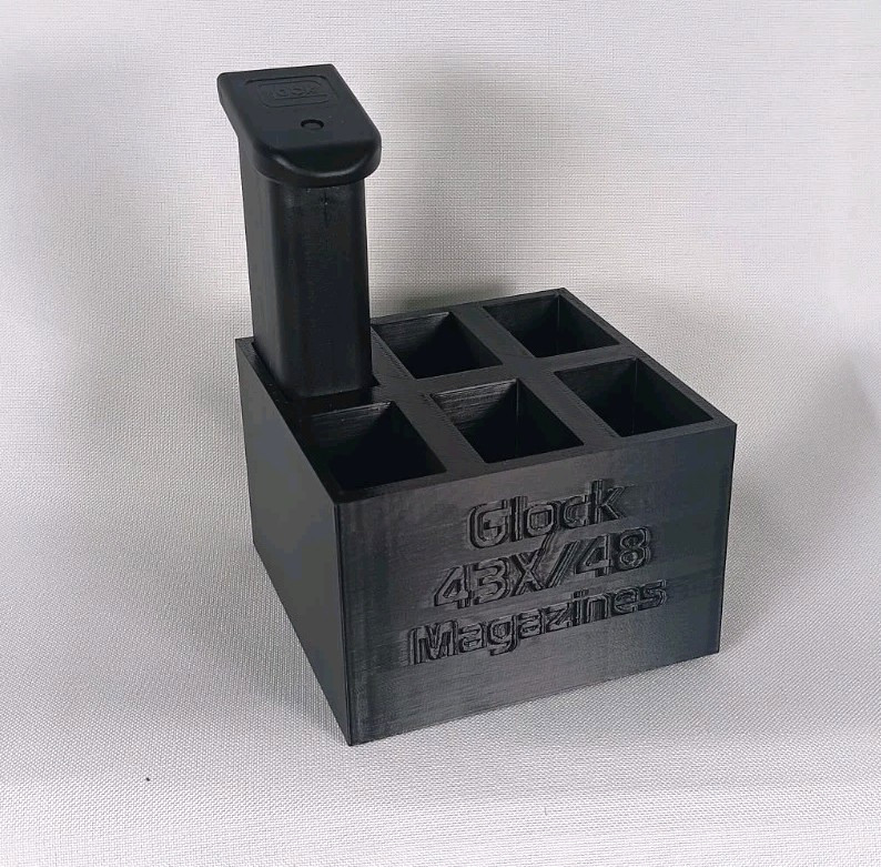 6 Mag Storage Rack For Glock 43X/48 Range Holder Bin