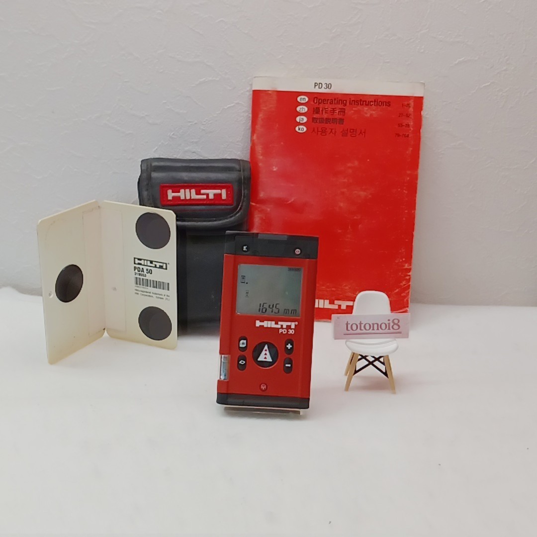 Hilti PD30 Laser Distance Meter Rangefinder Compact Measuring Tool Tested w Case