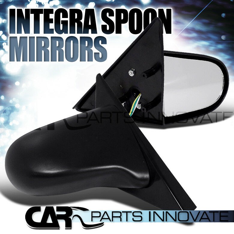 Fits 94-01 Acura Integra 3Dr Hatchback ABS  Matte Black Power Side Mirrors
