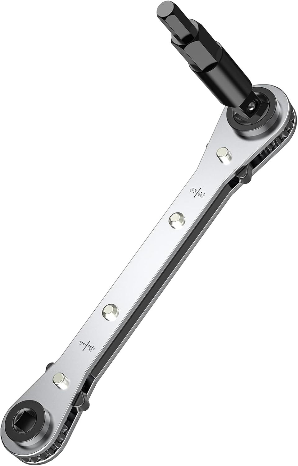HVAC Service Wrench, Refrigeration Ratcheting Wrench 3/8” 1/4” 5/16'' 3/16'' AC