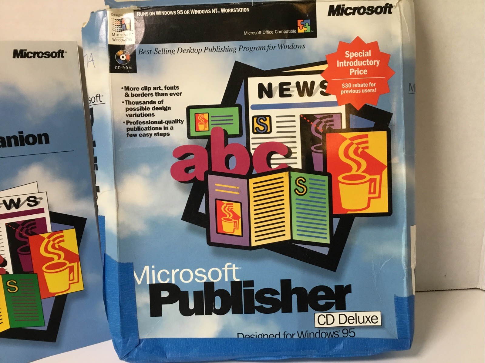 microsoft publisher Windows 95 Disc And Key .