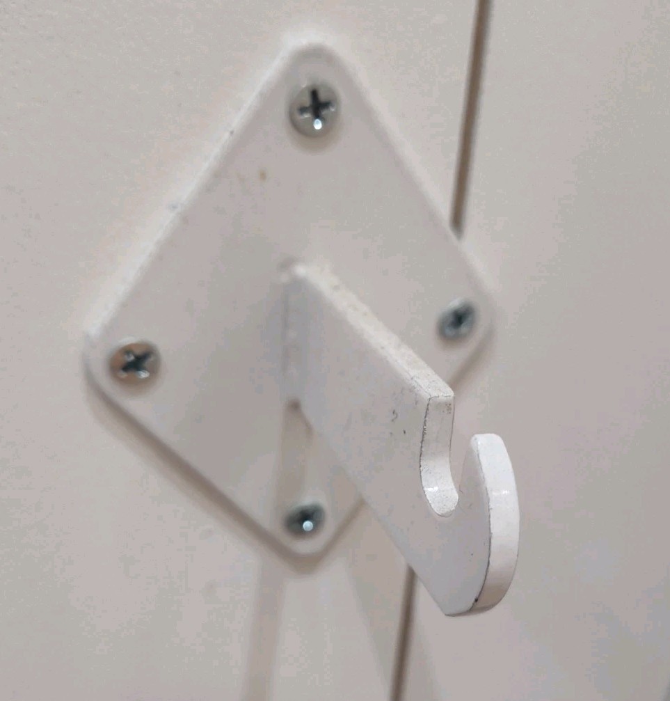16 White Grid Wall Mount Brackets 3" on Center 2 1/2" for Grid Panels + Screws