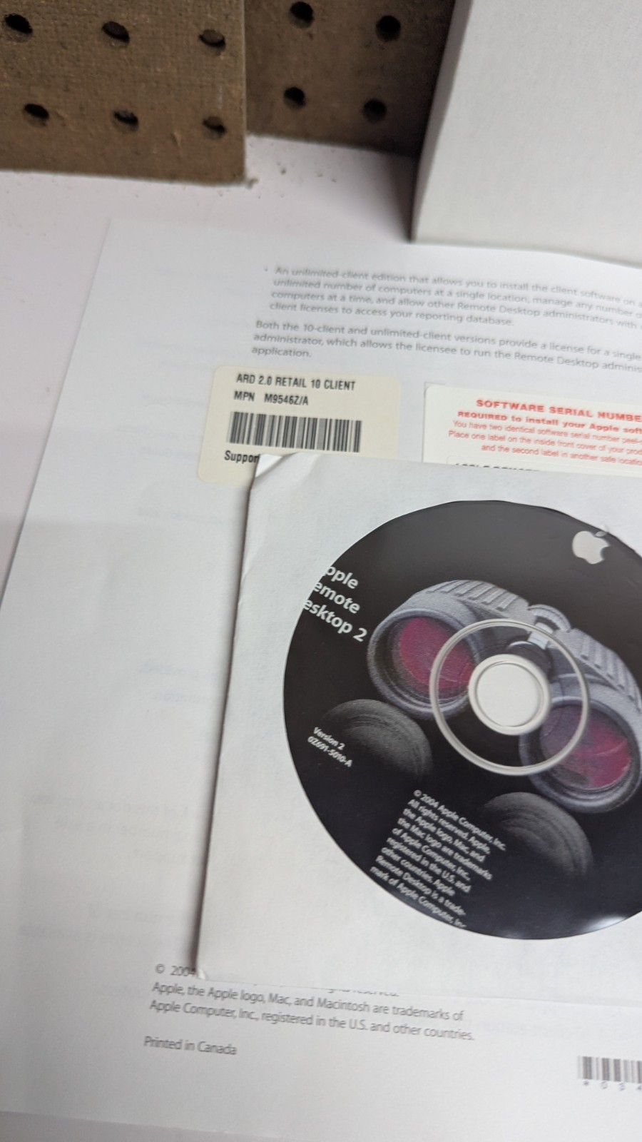 Apple Remote Desktop 2 & Desktop 3 10 Client Retail Box Software