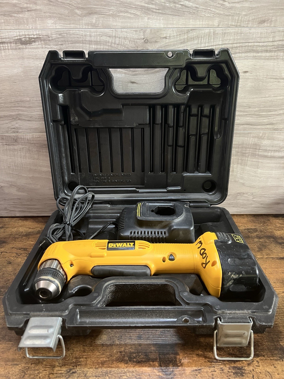 DeWalt DW966 14.4V Right Angle Cordless Drill Driver Kit Tested Works