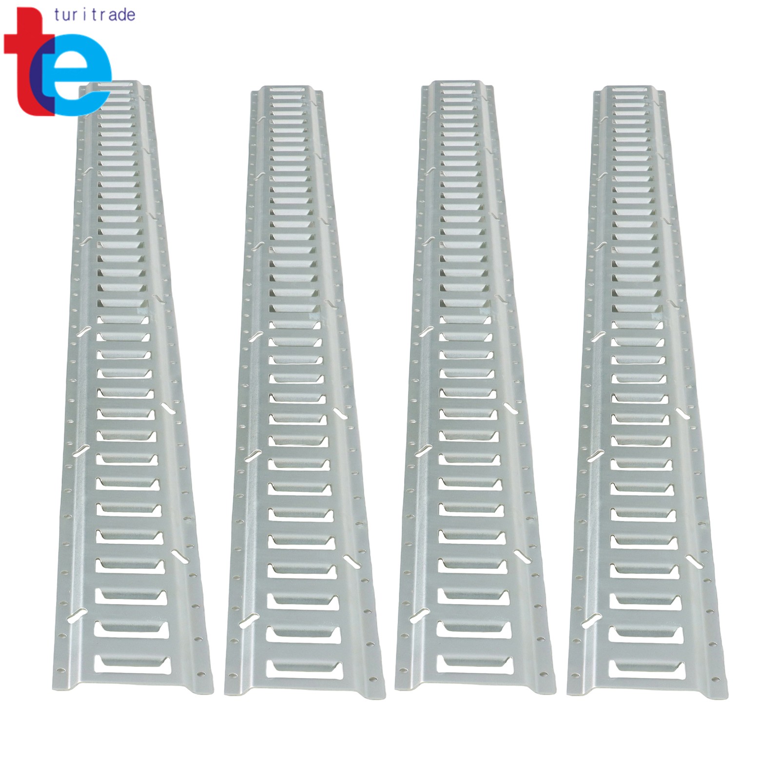 For Garages Vans Trailers 4 Pack 6' E Track Tie Down Rail Kit Galvanized Steel