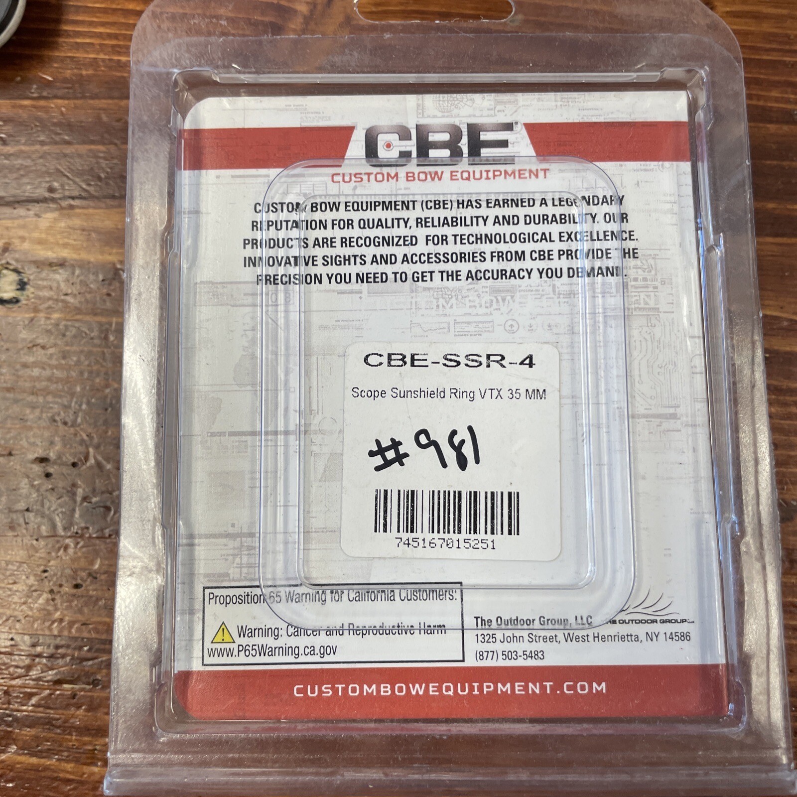 CBE Scope Su shield Ring VTX 35mm