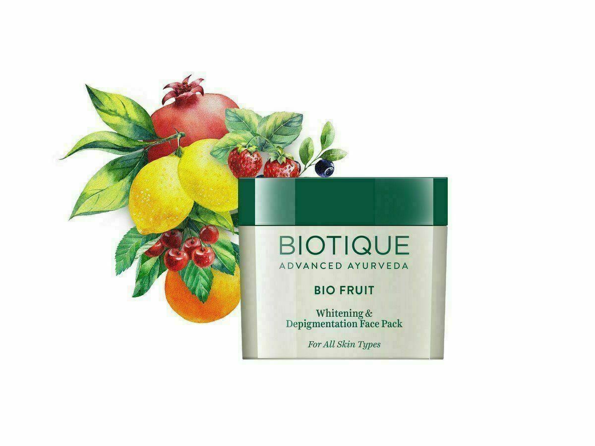 Biotique Ayurveda Fruit Whitening &Tan Removal Face Pack 75g-
