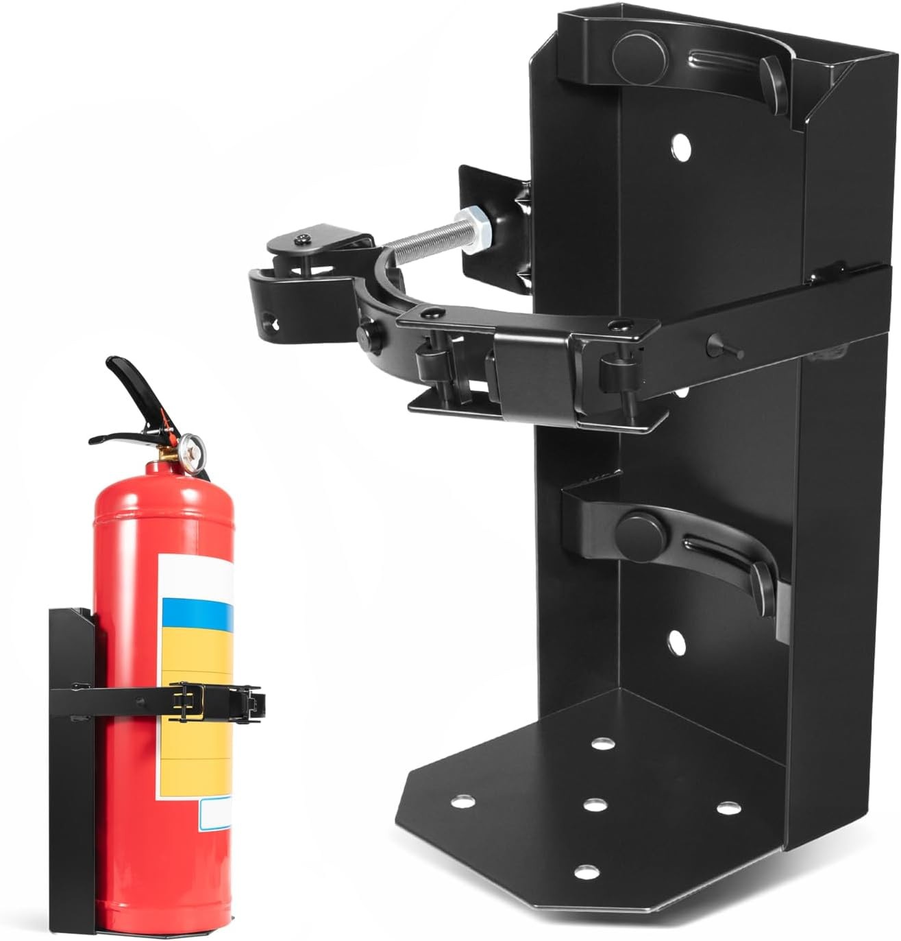 Heavy Duty Fire Extinguisher Vehicle Bracket & Mounts Fit 10lb Dry/5lb Co2 Ex...