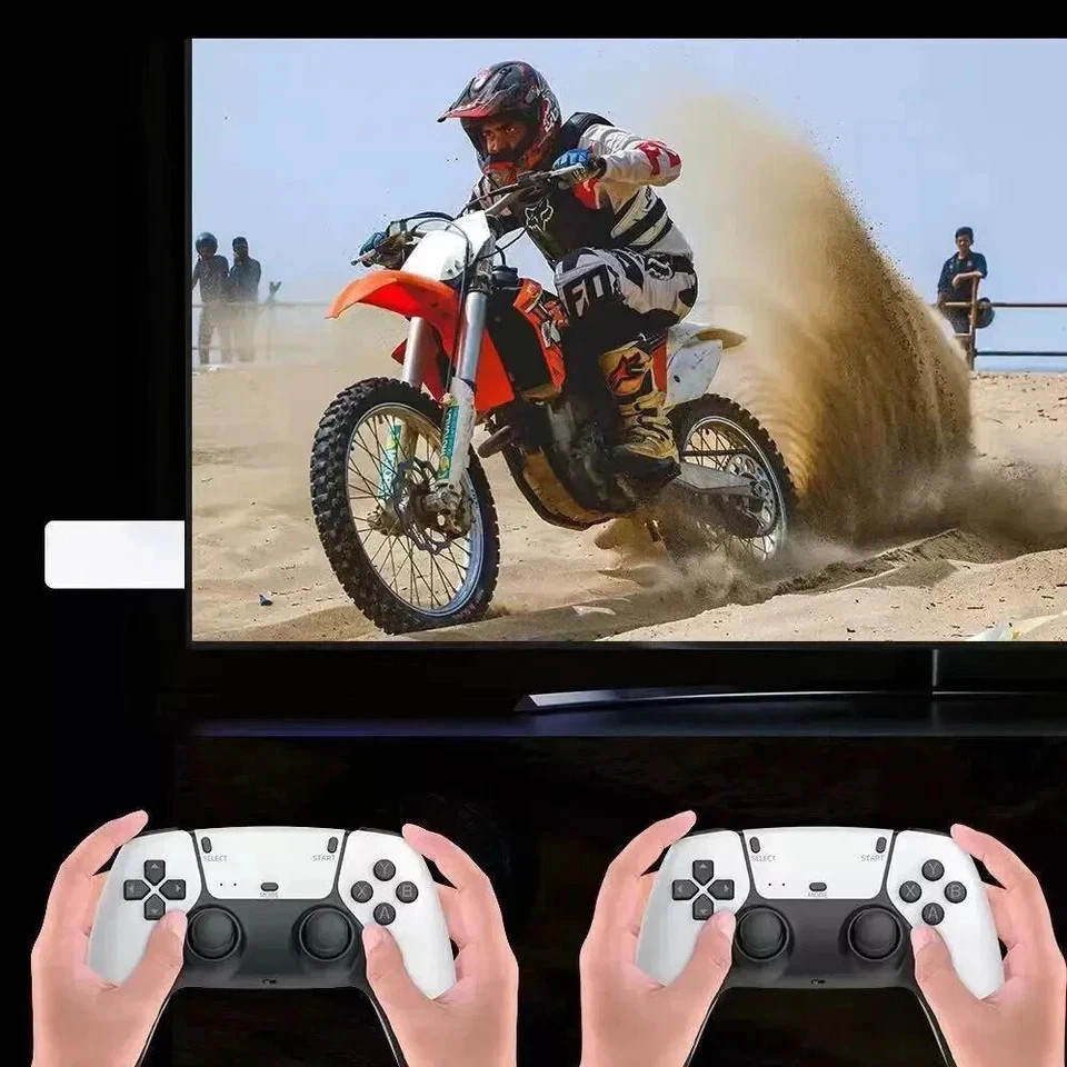 4K 64G HDMI TV Video Game Stick M15 Gaming Console Gamepad 2 Wireless Controller
