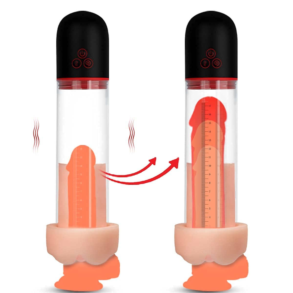 Vacuum Electric Penis Pump Rechargeable Male Men Penis Enlarger ED Treatment