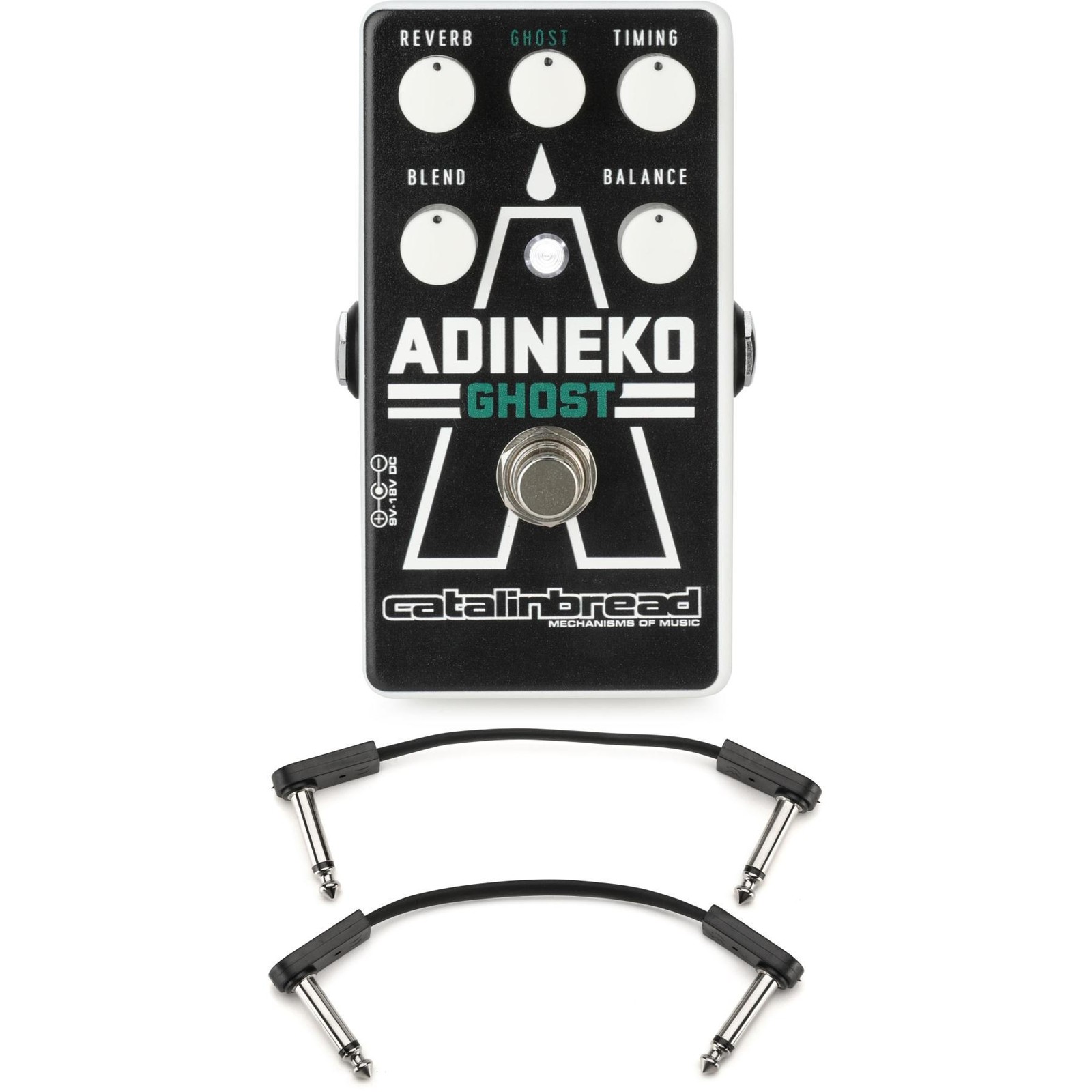 Catalinbread Adineko Ghost Delay Pedal with EBS Flat Patch Cables