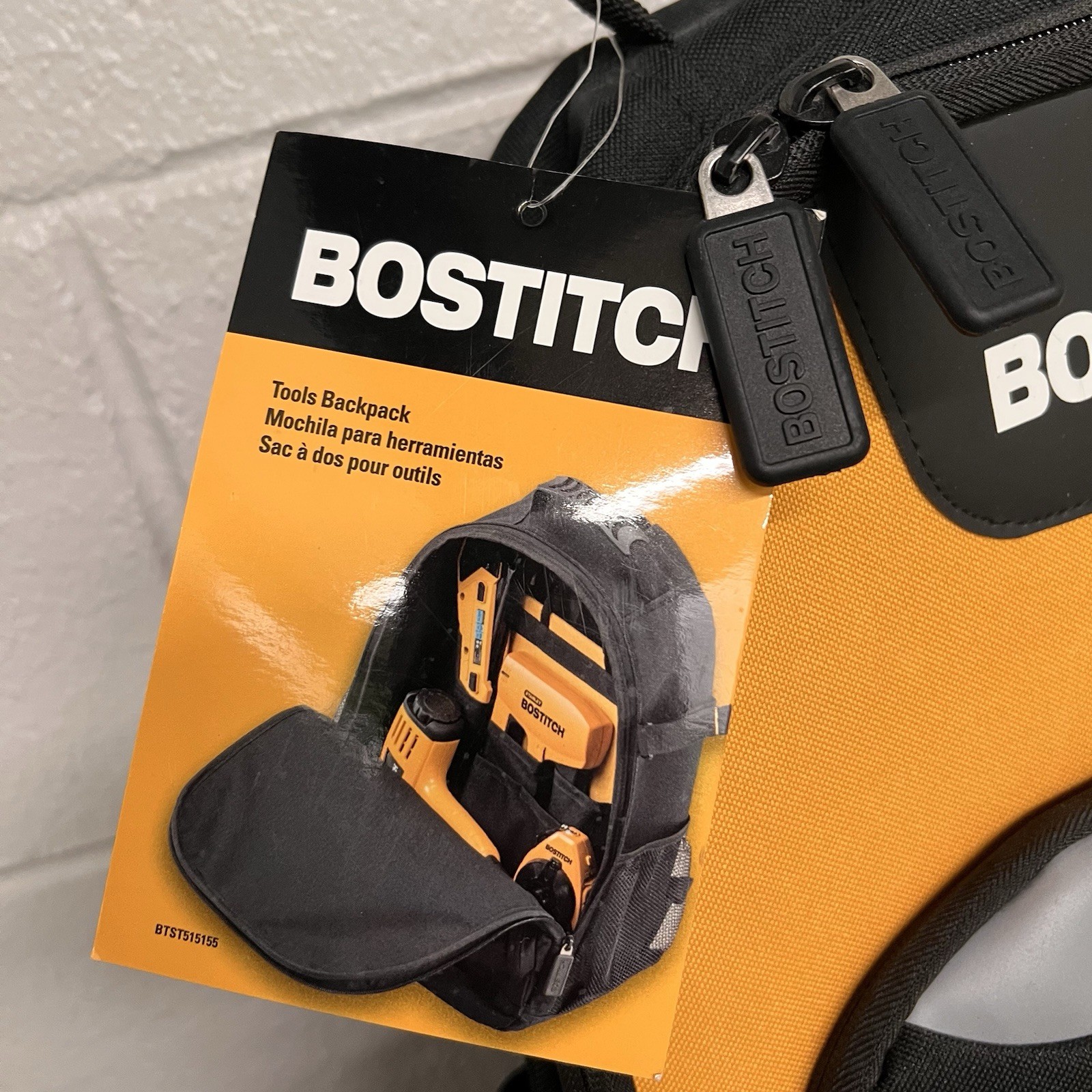 Bostitch Tool Storage Backpack Tote Bag Mechanic Construction Tool Bag