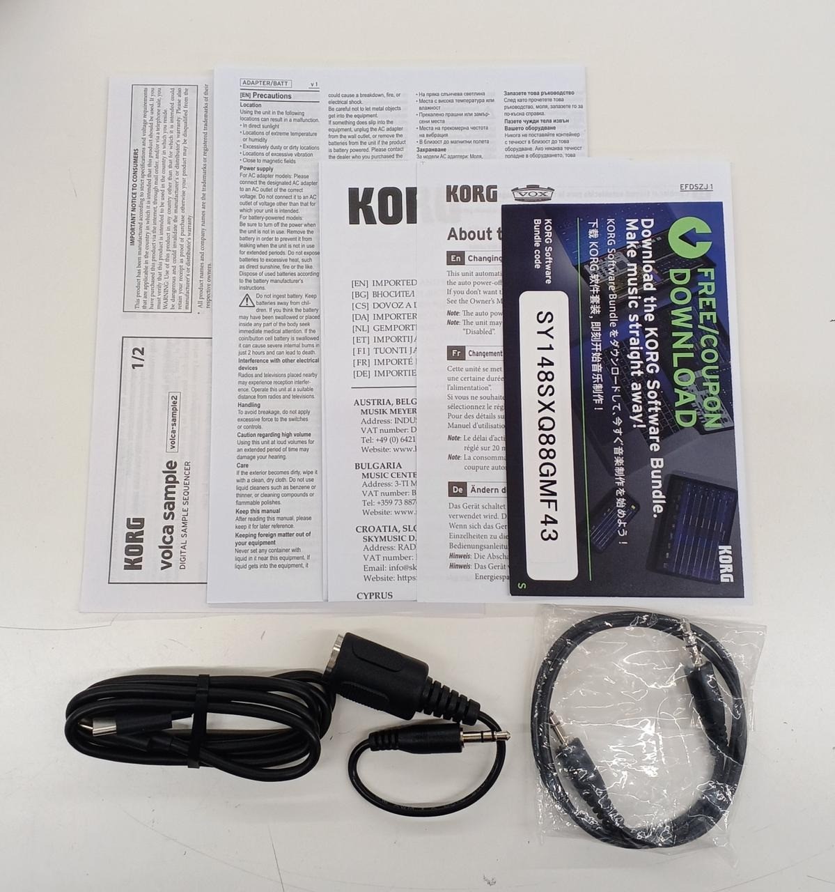 KORG Volca Sample 2 Digital Sequencer 16-Step Pads USB MIDI Reverb w/Box Tested