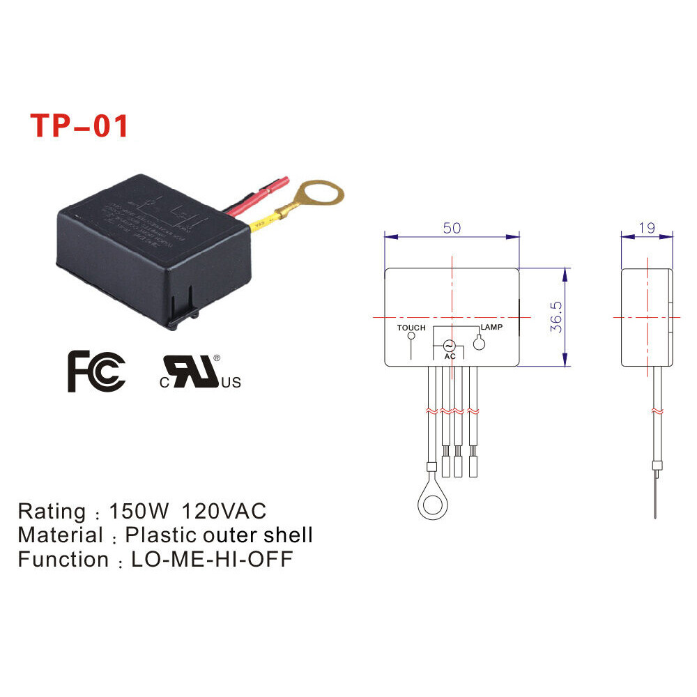 Zing Ear TP-01 & TP-01F ZH Table Lamp Module Sensor Touch Light Dimmer Switch