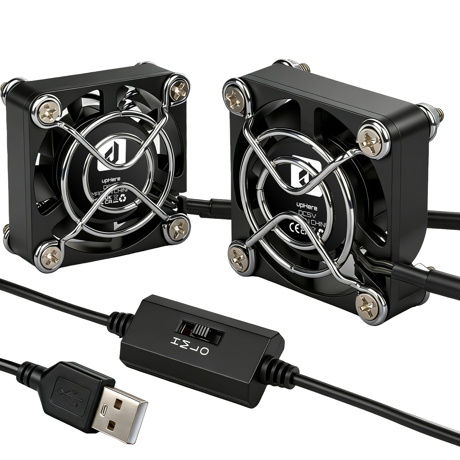 KEYNICE USB Cooling Fan 4cm 3-Speed Quiet PC Router Cooler