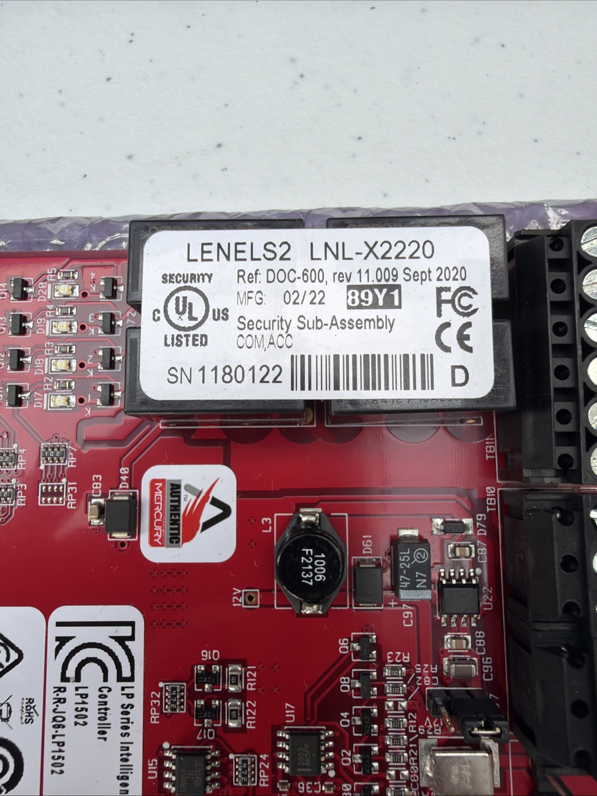 Lenel LNL-X2220 Intelligent Dual Reader Controller