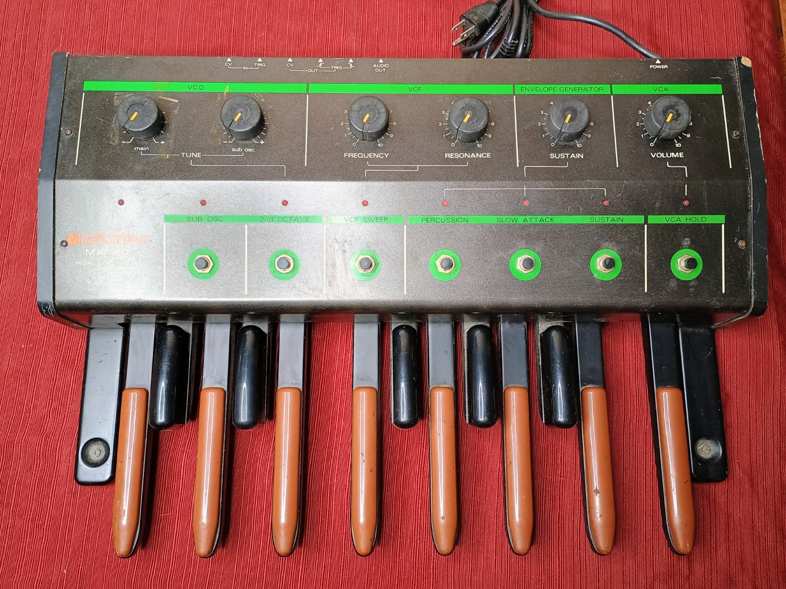 Rare Vintage Multivox MX-450 Pedal Synthesizer 1970s - UNTESTED FOR PARTS REPAIR