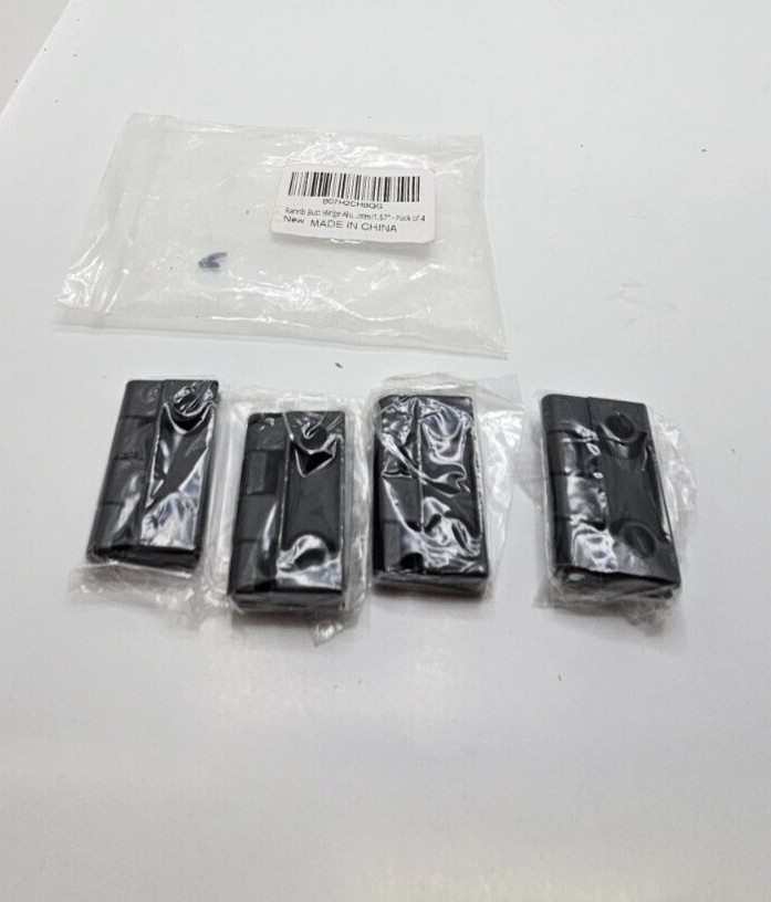 (QTY 4) Rannb Butt Aluminum Alloy Door Hinge for Closet Cabinet Door 40mm/1.57"