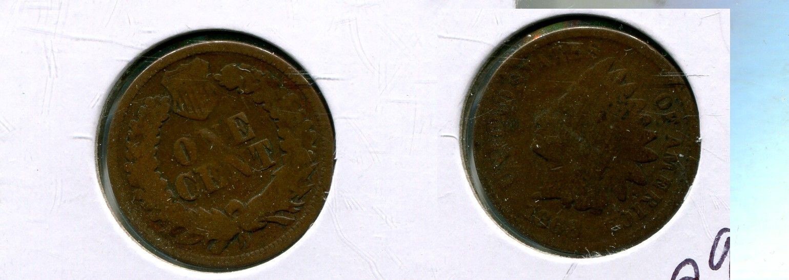 1868 INDIAN HEAD PENNY AG GOOD 8907T
