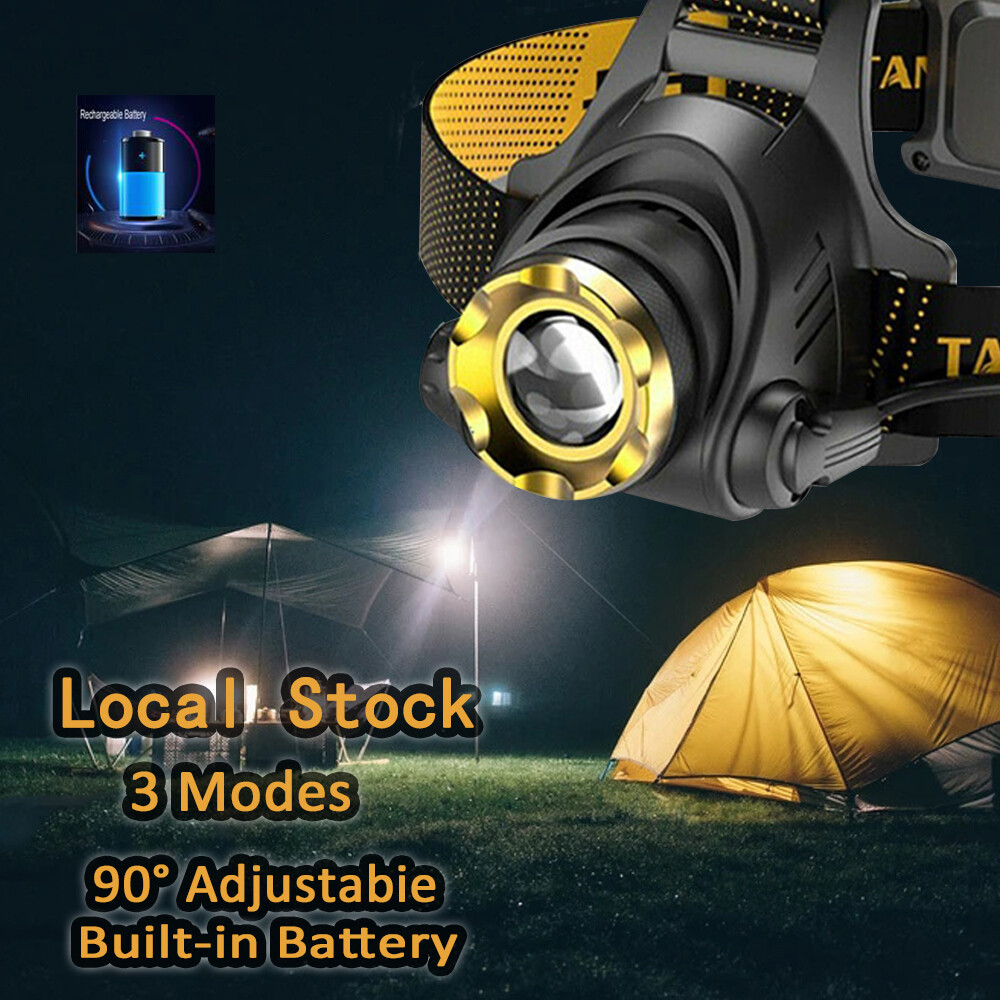 2 pack Super Bright LED Headlamp Camping Waterproof Flashlights Hiking Torch