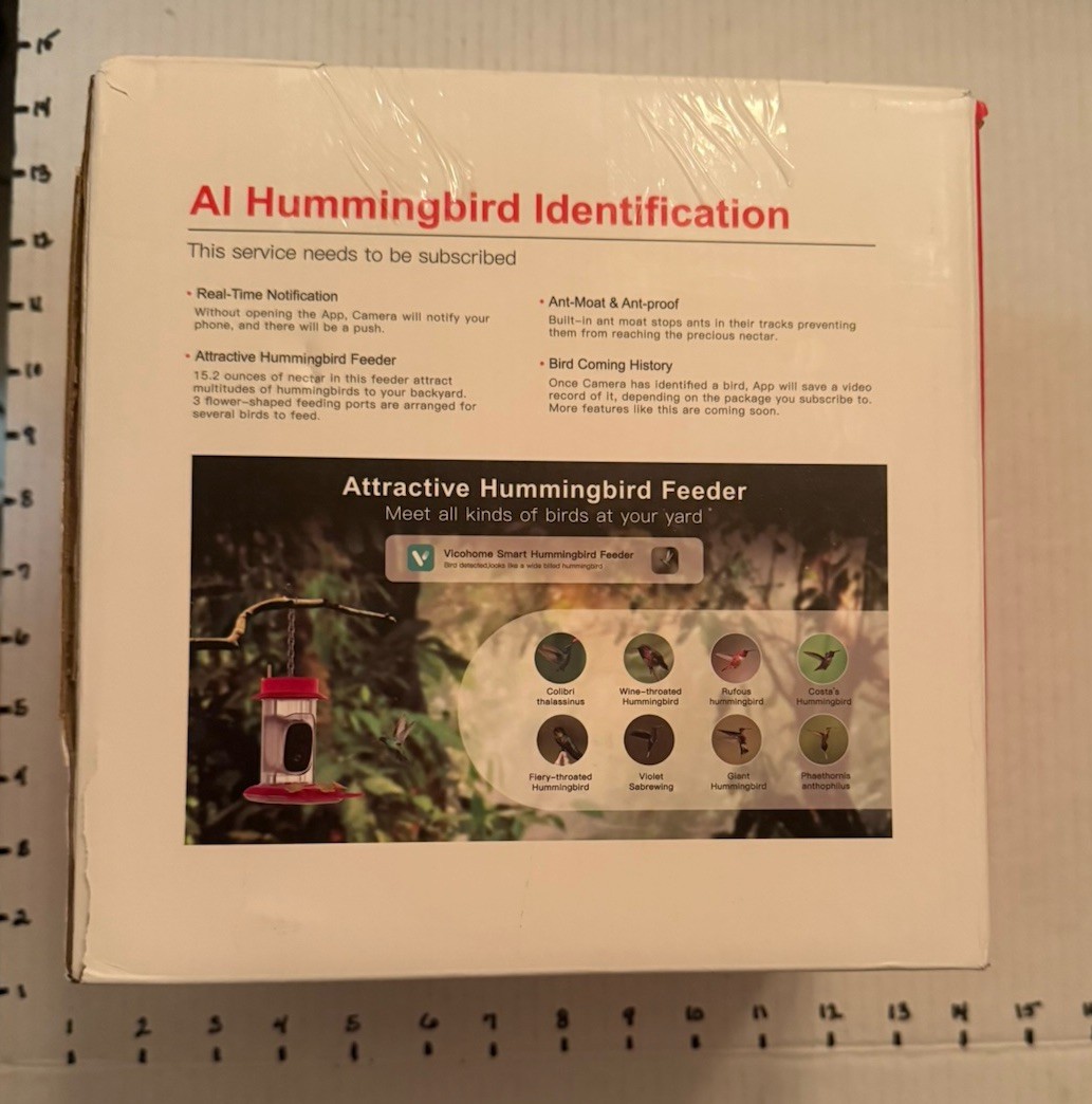 Hummingbird Feeder with Camera