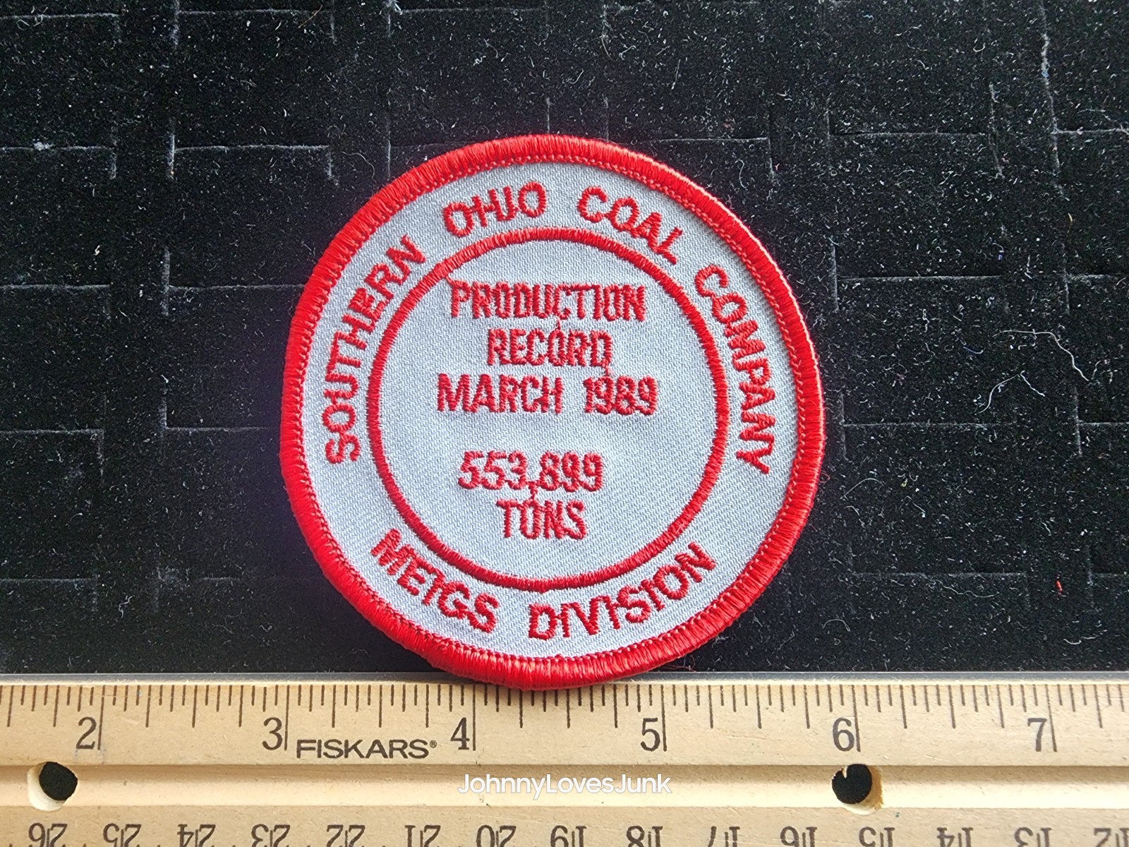 Vintage Southern Ohio Coal Company Patch Meigs Division Production Record 3/1989