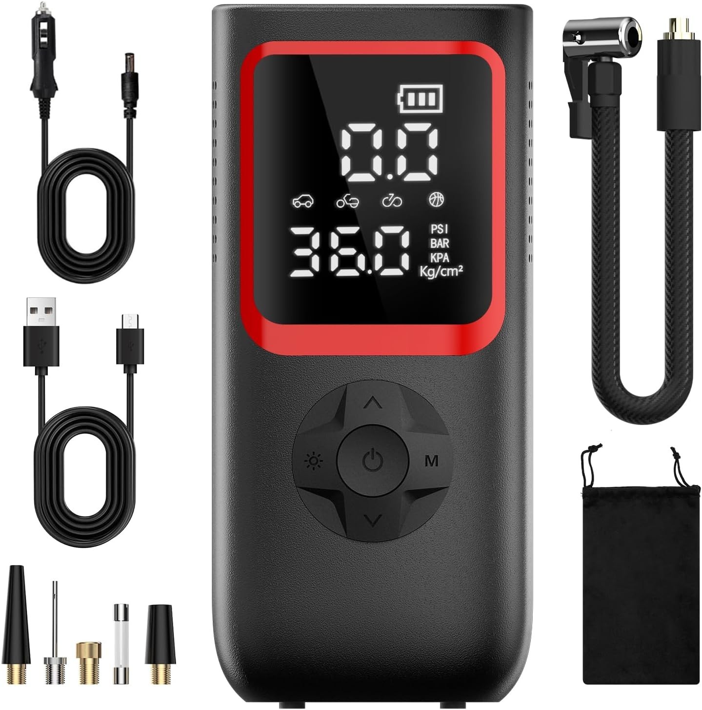 Portable Air Pump Tire Inflator Air Compressor for Car Tires Cordless 150PSI NEW