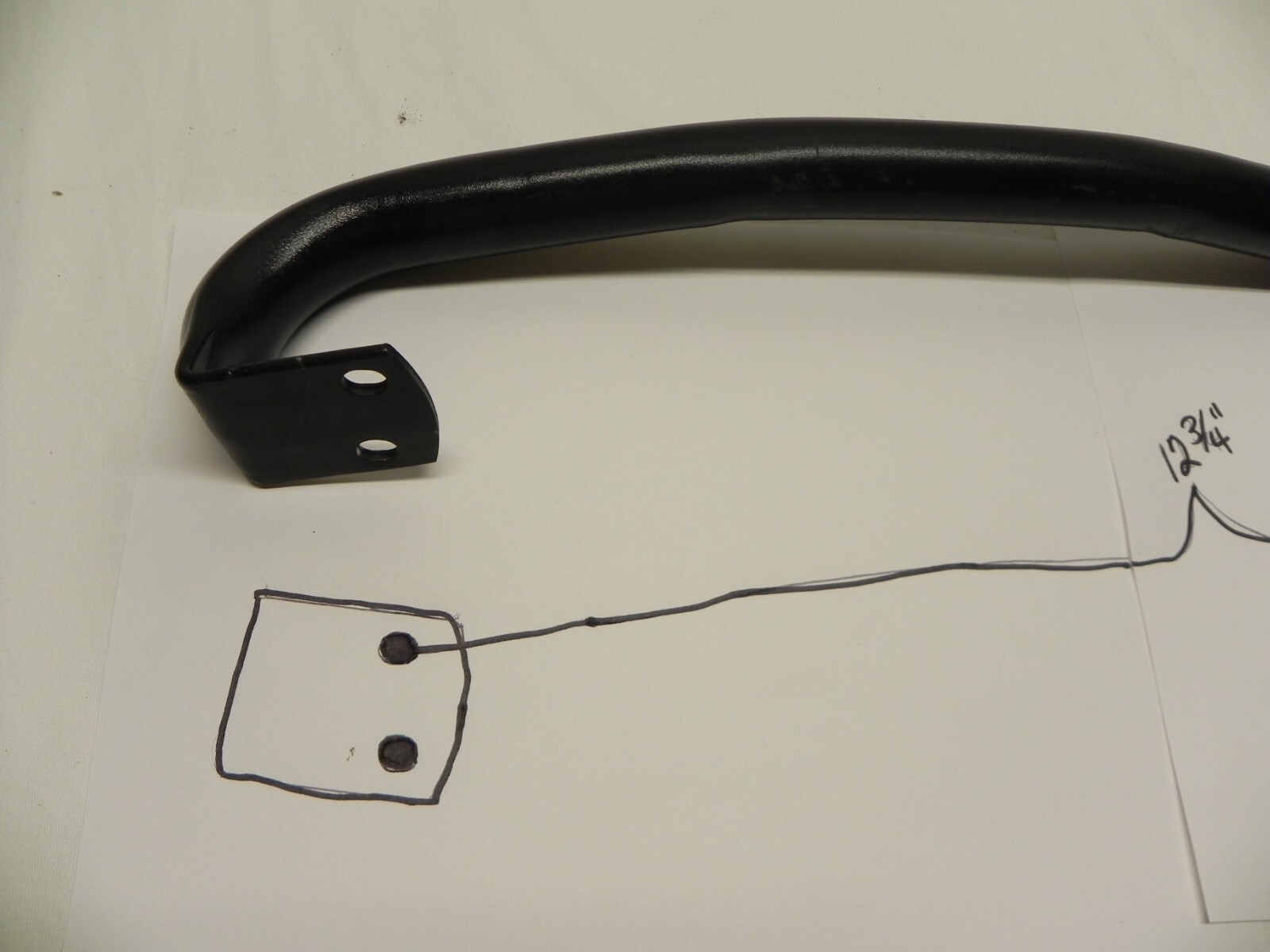 Snap-On Roll Cab Side Handle w/4 Bolts 17'' Long Black (Fits Multiple Units)