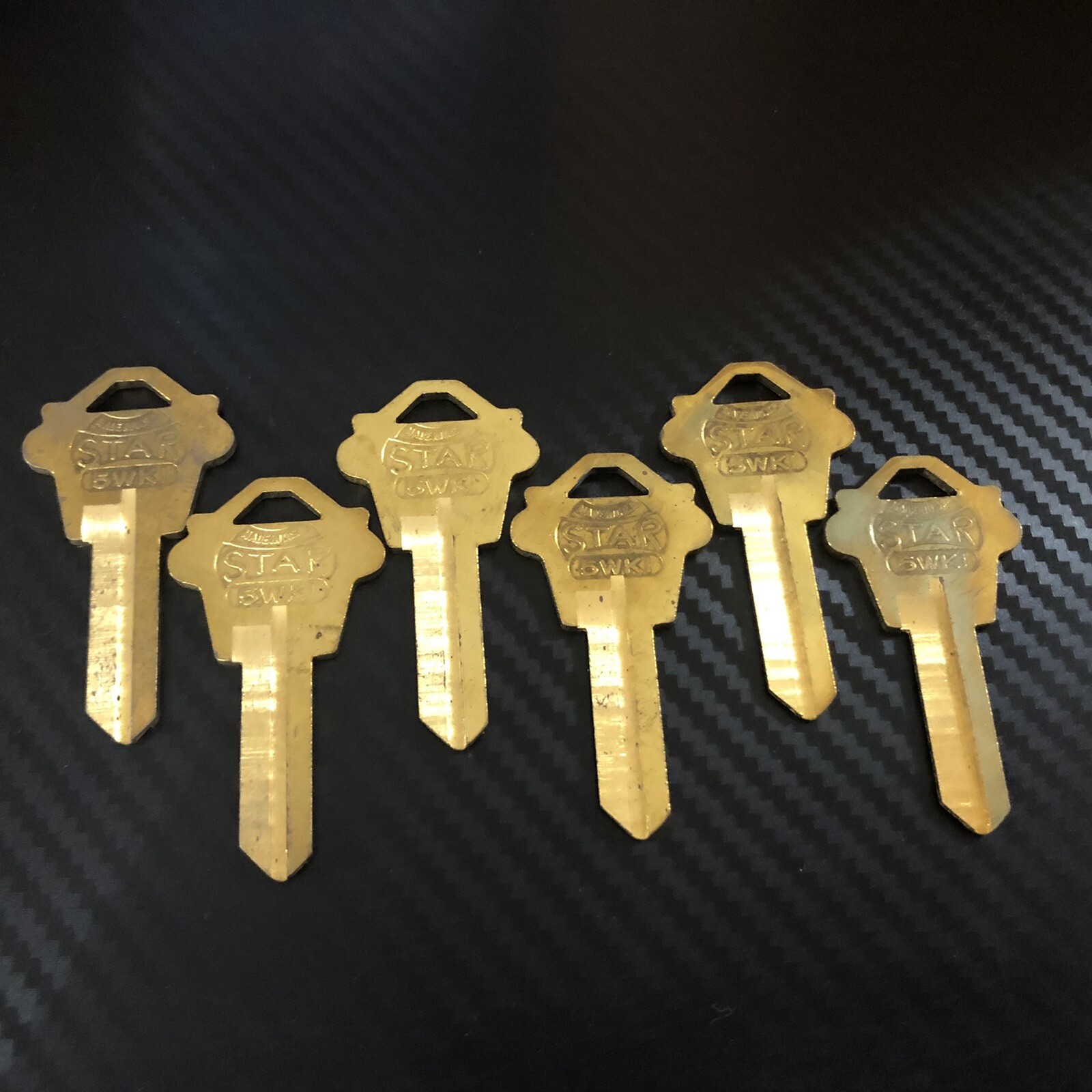 Vintage Brass Key Blanks 5WK1/ WK1 Star (Lot of 6)