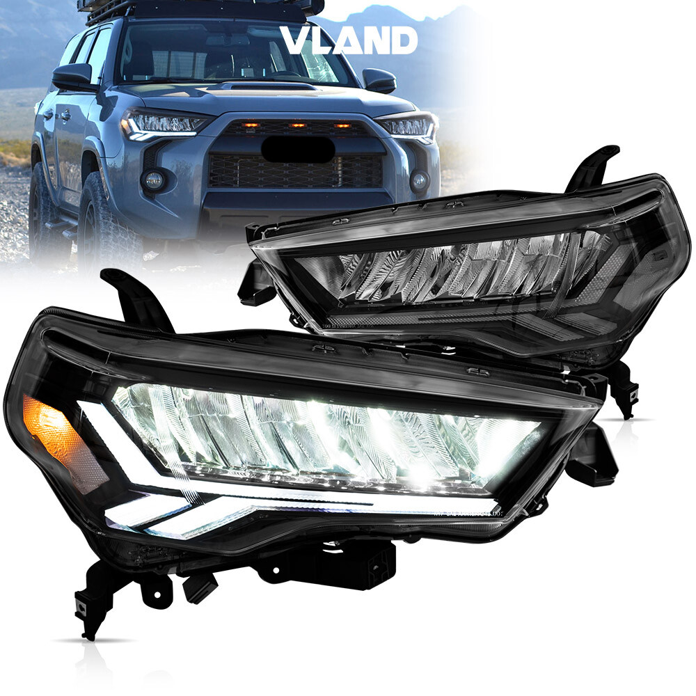 VLAND Full LED Headlights W/Start-up Animation For Toyota 4Runner 2014-2023