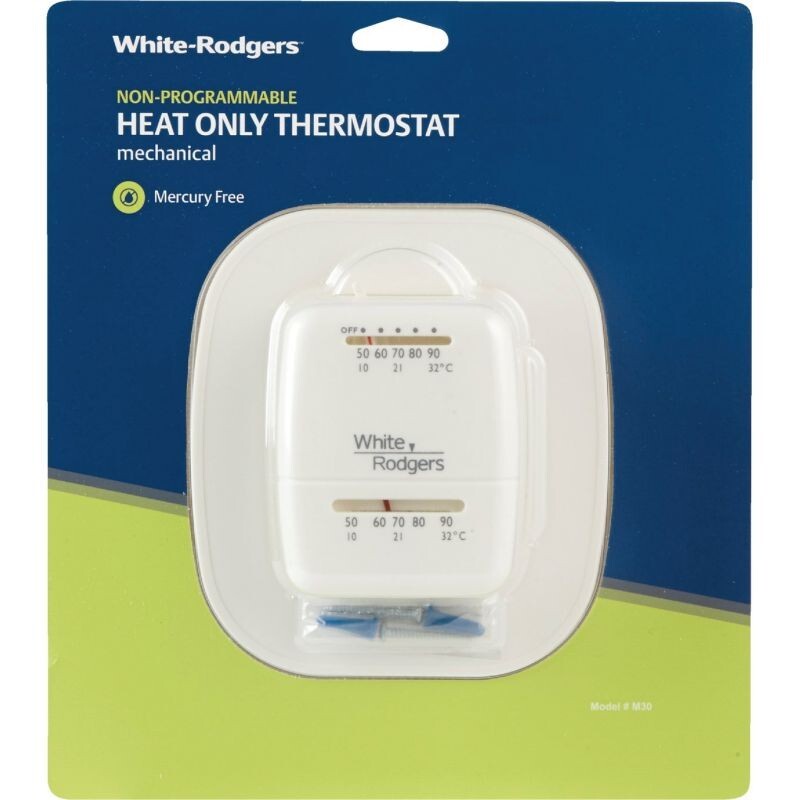 NEW Case of 6 White Rodgers M30 White Standard Heat Only Thermostat