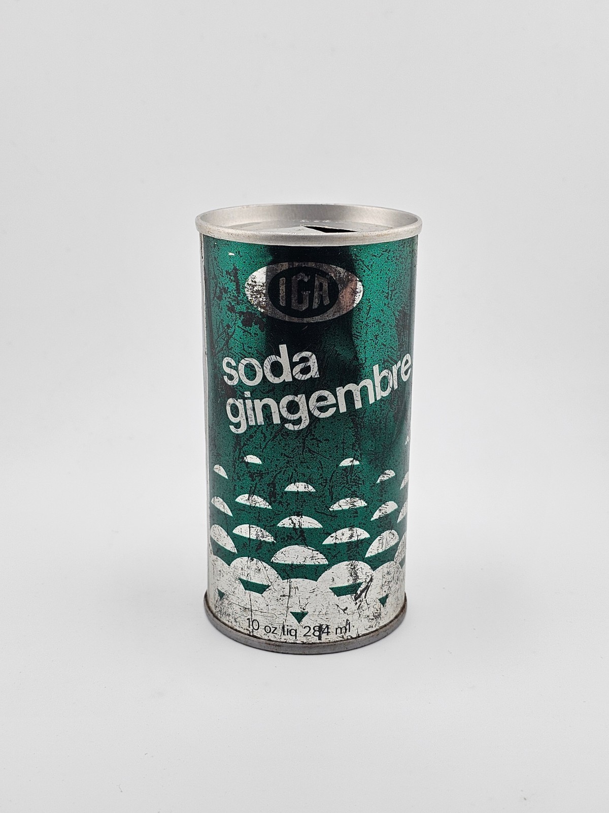Vintage Steel Pull Tab IGA Ginger Ale 10 oz Empty Can