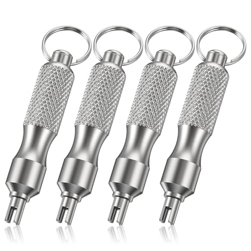 4pcs Schrader Valve Tool,Valve Core Remover, Valves Core Removal Tool, Tire