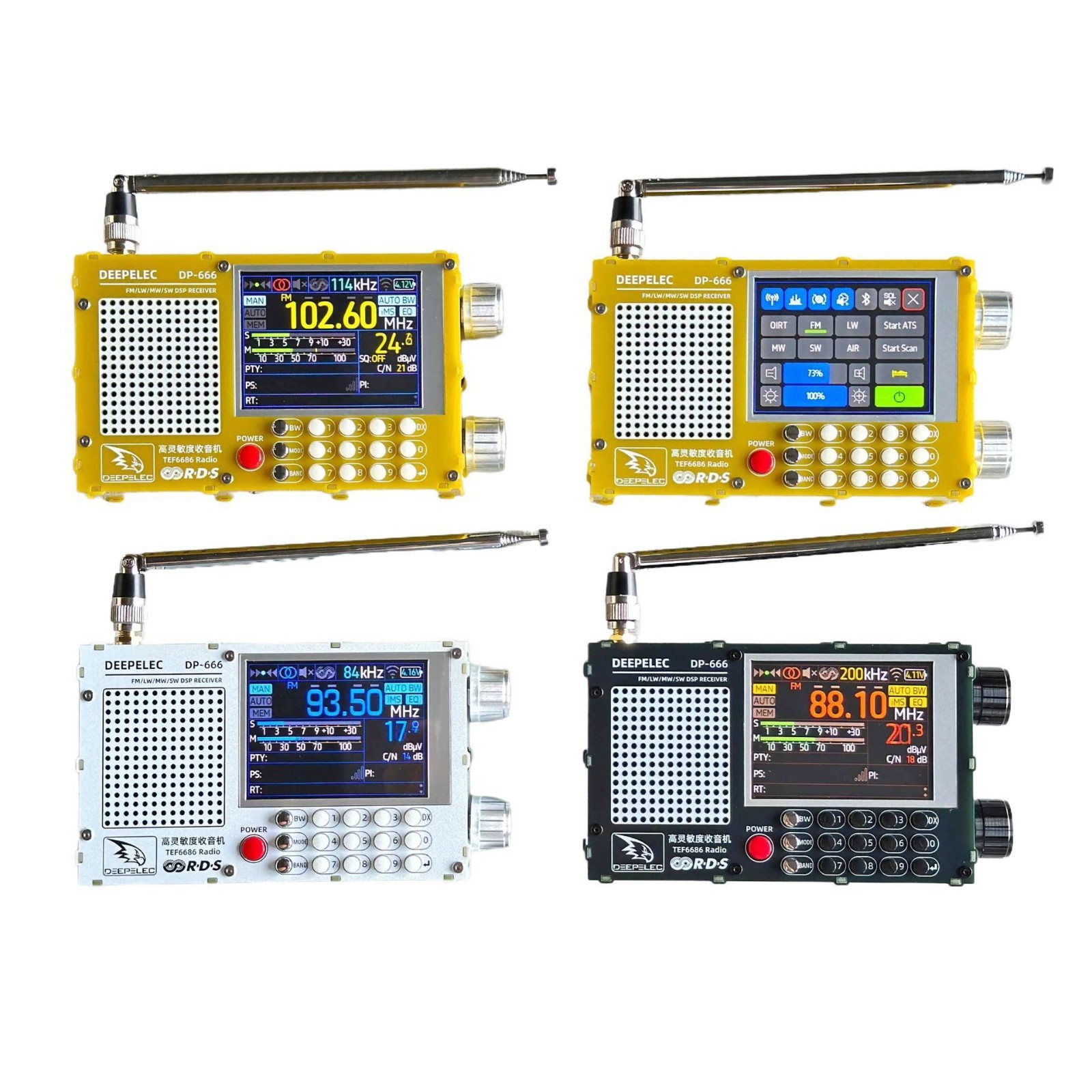 DP-666 TEF6686 FM/LW/MW/SW All Band Radio High Sensitivity DSP Receiver