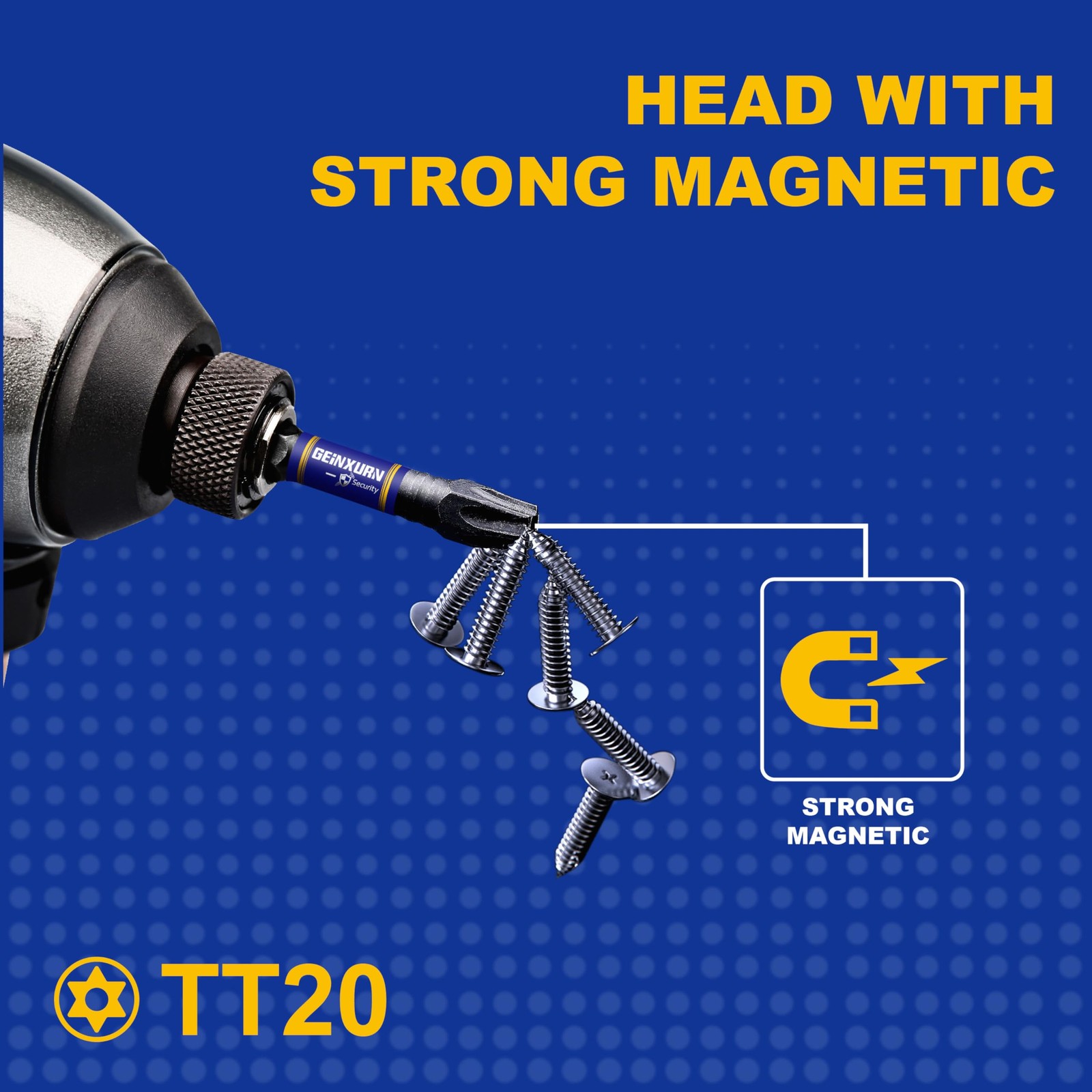 Geinxurn 2 In. Security T20 Impact Magnetic Screwdriver Bit Set, 30 2"-30PCS
