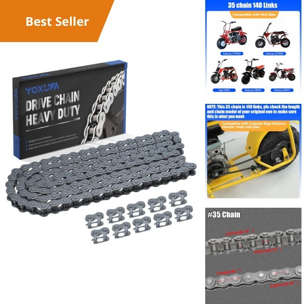 35 Chain for Mini Bikes - Compatible with Coleman, Baja, Motovox, Monster Moto,