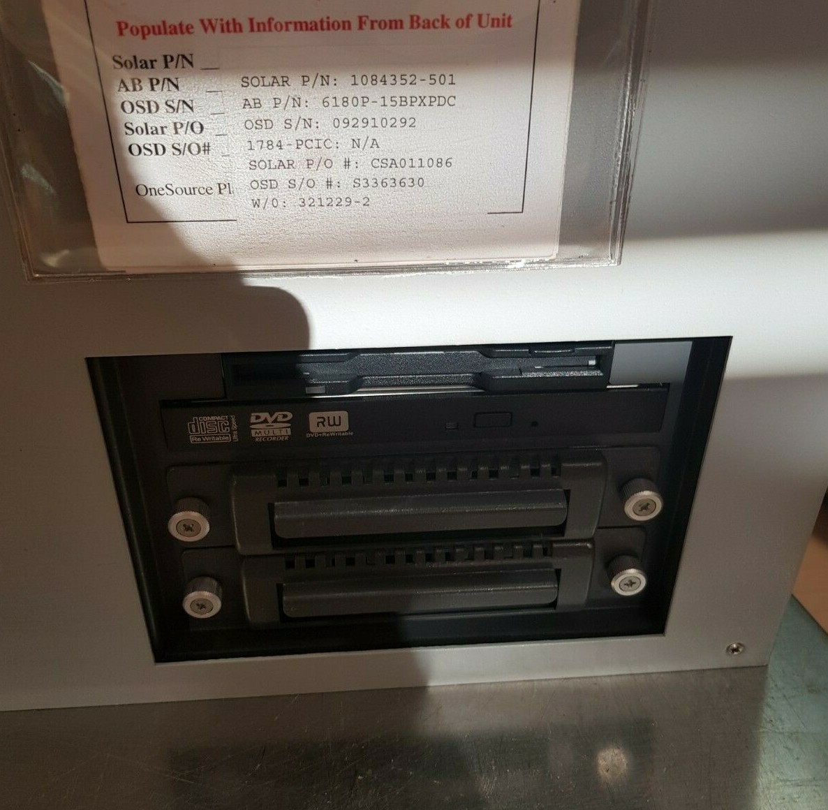 Allen Bradley 6180P-15BPXPDC Ser D Industrial Comp Keypad/Touch 2010 15" **READ