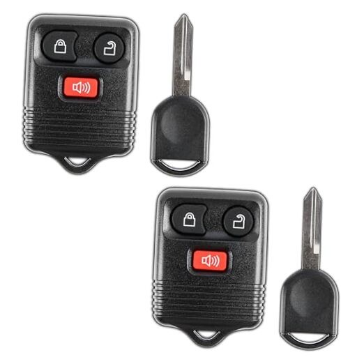 Keyless Entry Remote Control Fob Uncut Blank Car Ignition Key for black