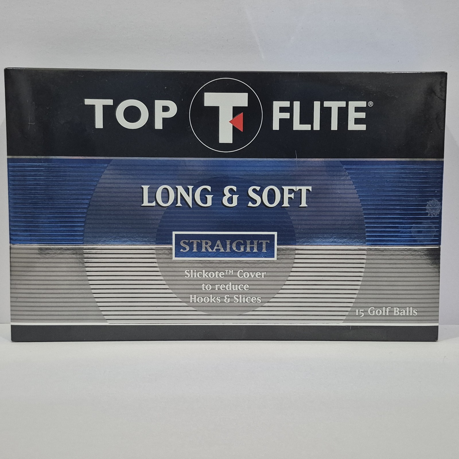Top Flite Straight Long & Soft 15 Golf Balls Reduce Hooks & Slices *NEW SEALED