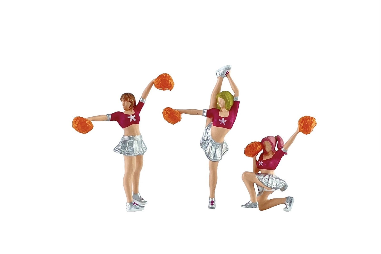 ZD 1:64 Painted Figure Mini Model Miniature Resin  Cheerleaders Girls Team B