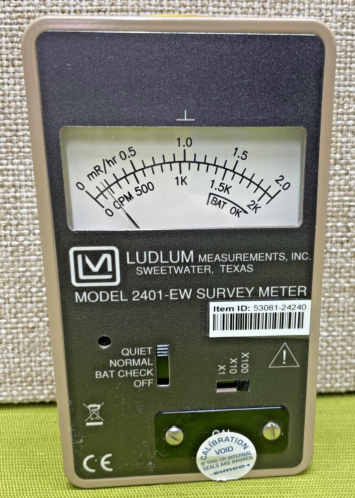 Ludlum Measurements Model 2401-EW Survey Meter