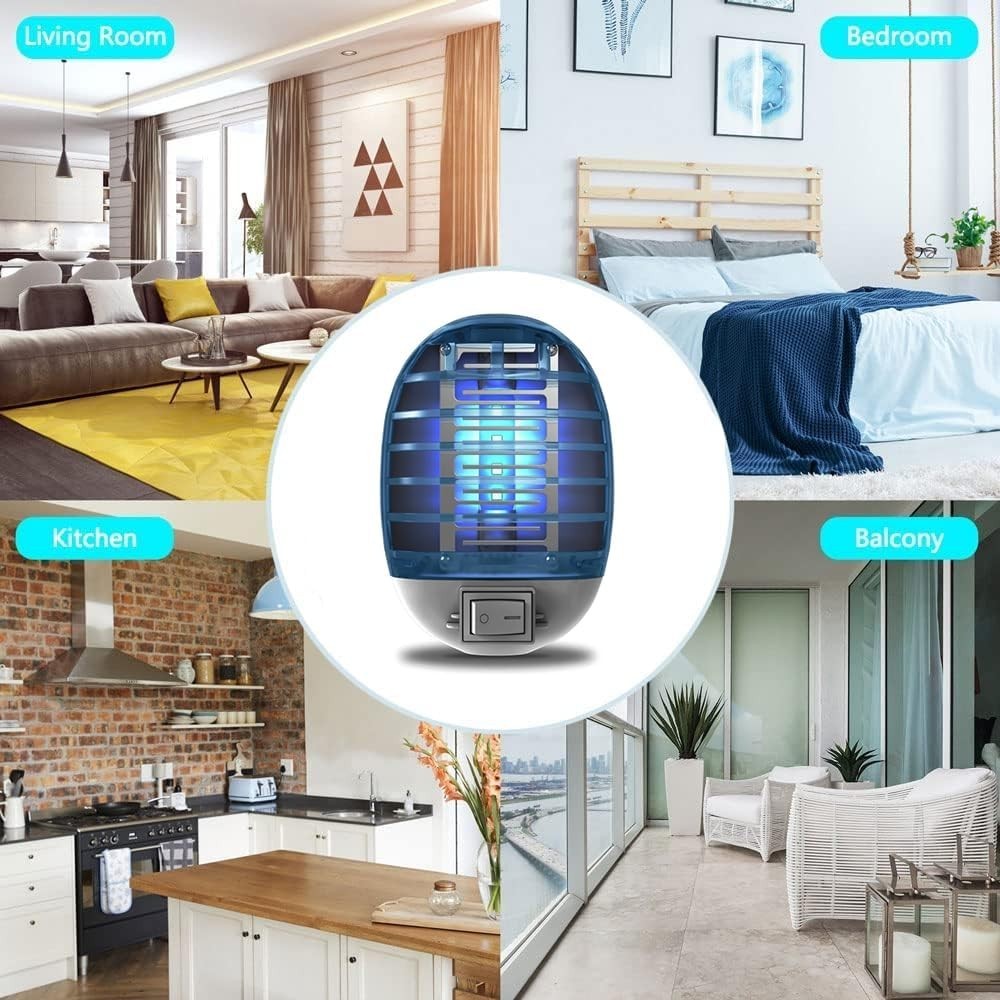 Mini Electronic Bug Zapper: Effective Mosquito & Fruit Fly Killer (4 Pack)