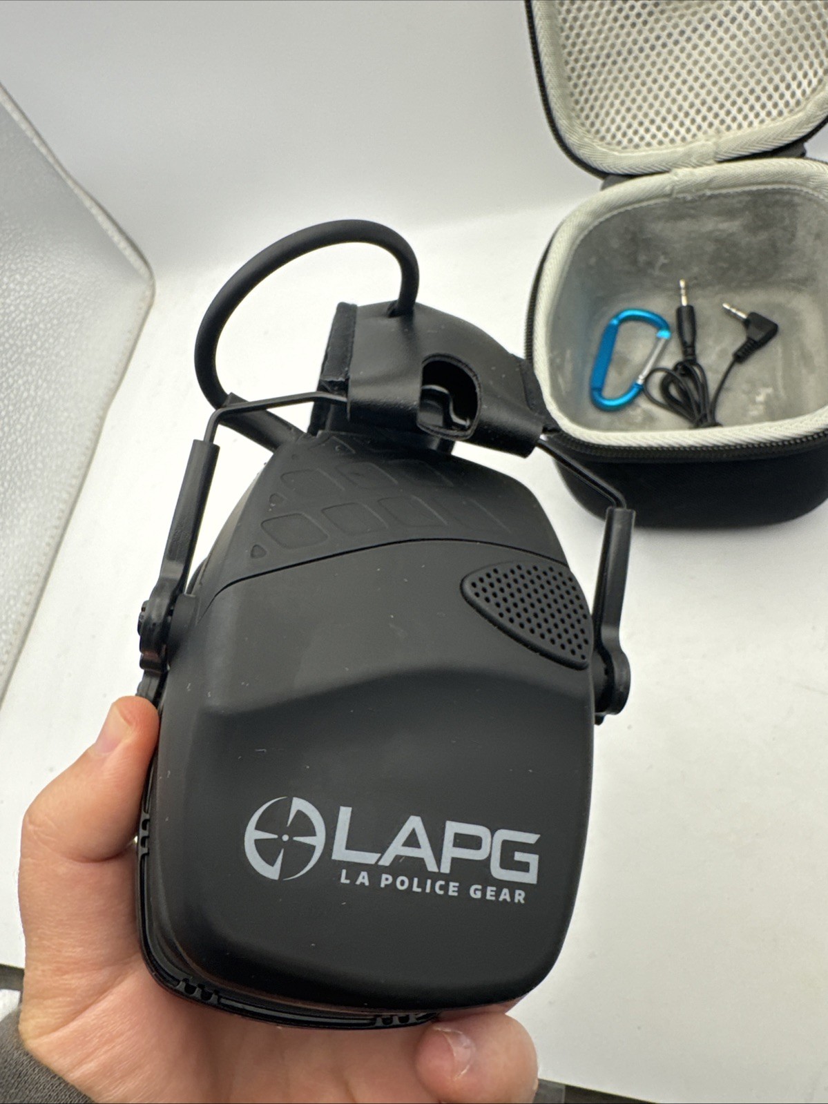 LAPG Electronic Operator Earmuff EM026 NRR 22dB Black Open Box