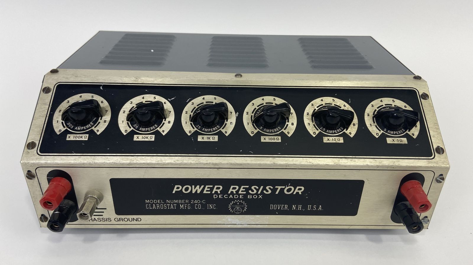 Clarostat 240-C Decade Power Resistor Box 0-999,999 Ohms / 6 Decades 240C
