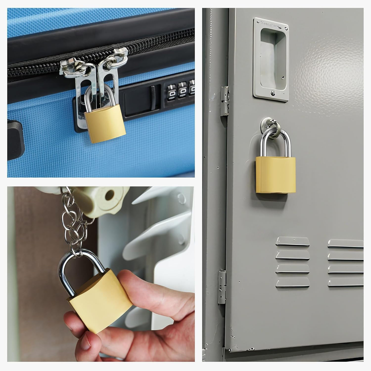 2 Pack Keyed Padlocks 33Mm Small Lock with Keys, 0.86 Inch Locker Lock for Backp
