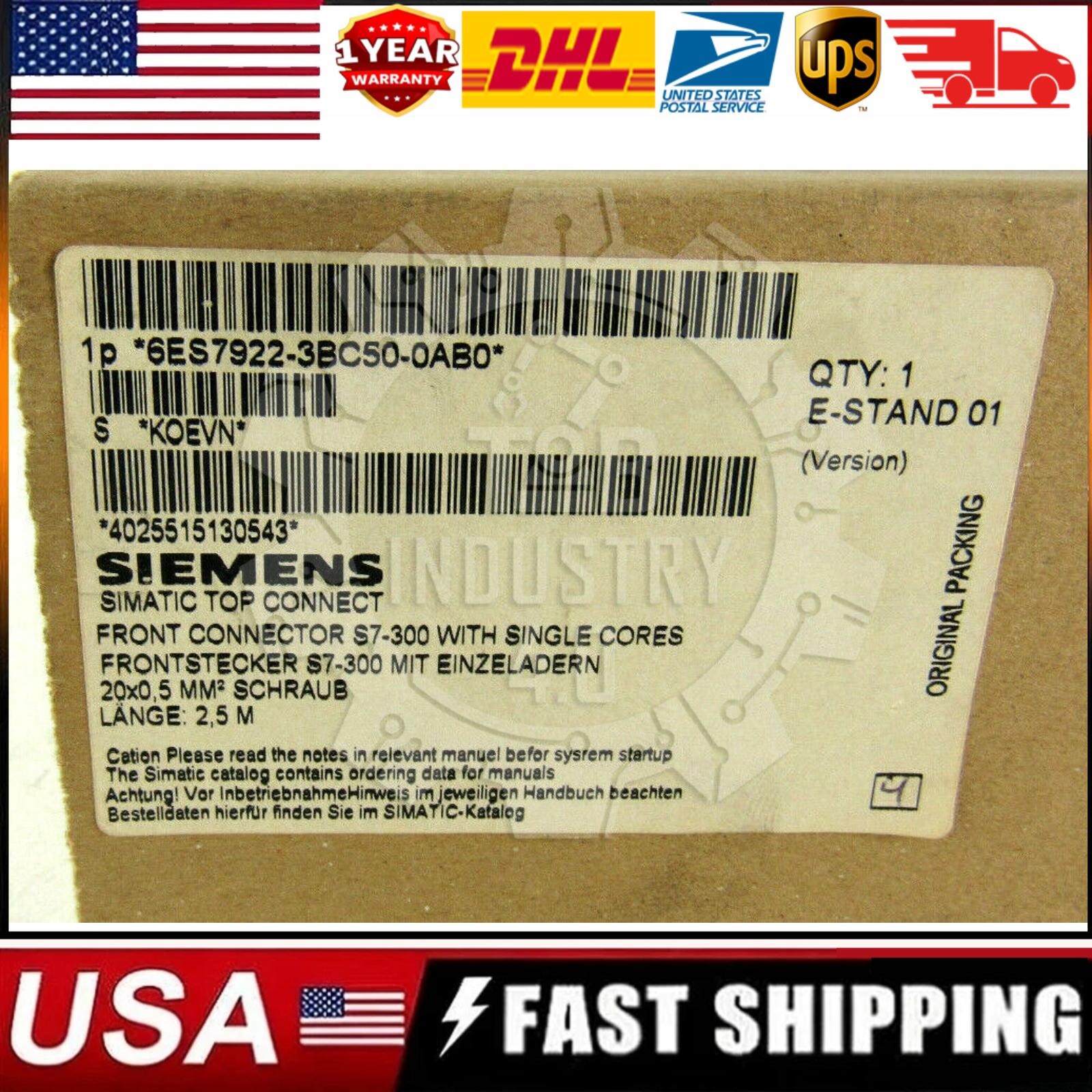 Siemens Front Connector 6ES7922-3BC50-0AB0 6ES7 922-3BC50-0AB0 FS :0 2