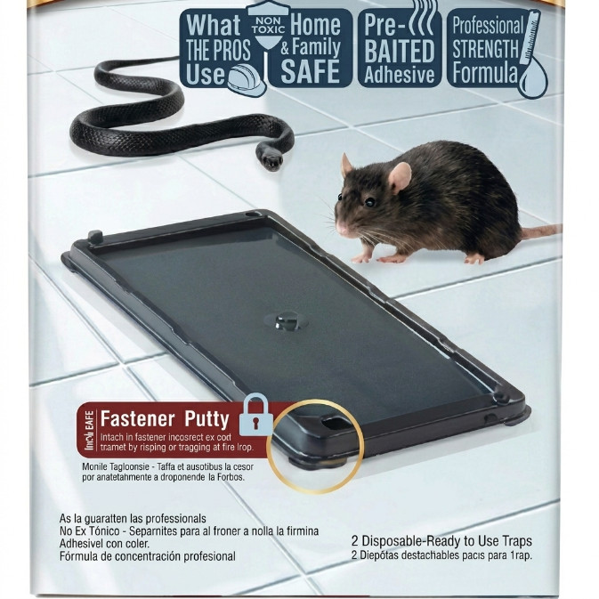 Catchmaster 404SD Heavy Duty Glue Trap Rat Mouse Snake Non-Toxic 2 Pack New