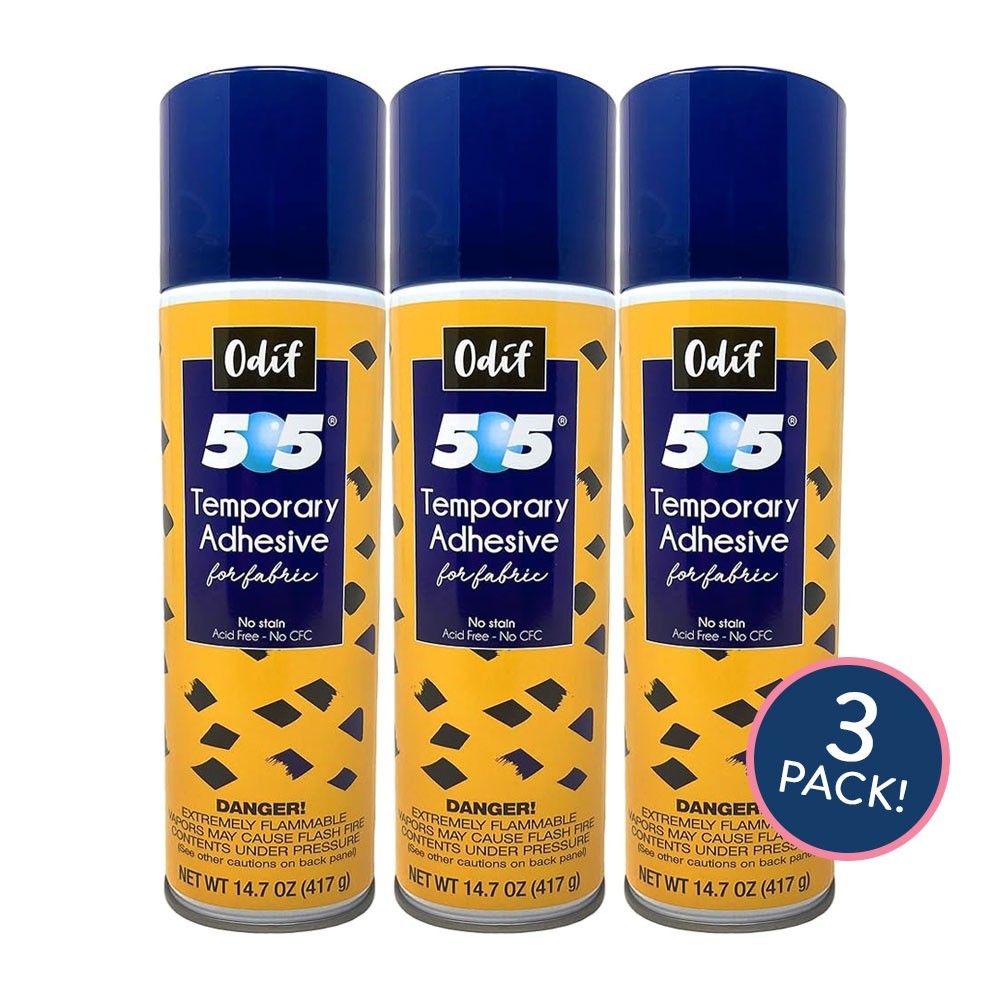 Odif 505 Spray & Fix Temporary Fabric Adhesive 14.7 oz – 3 Pack – Quilt Basting